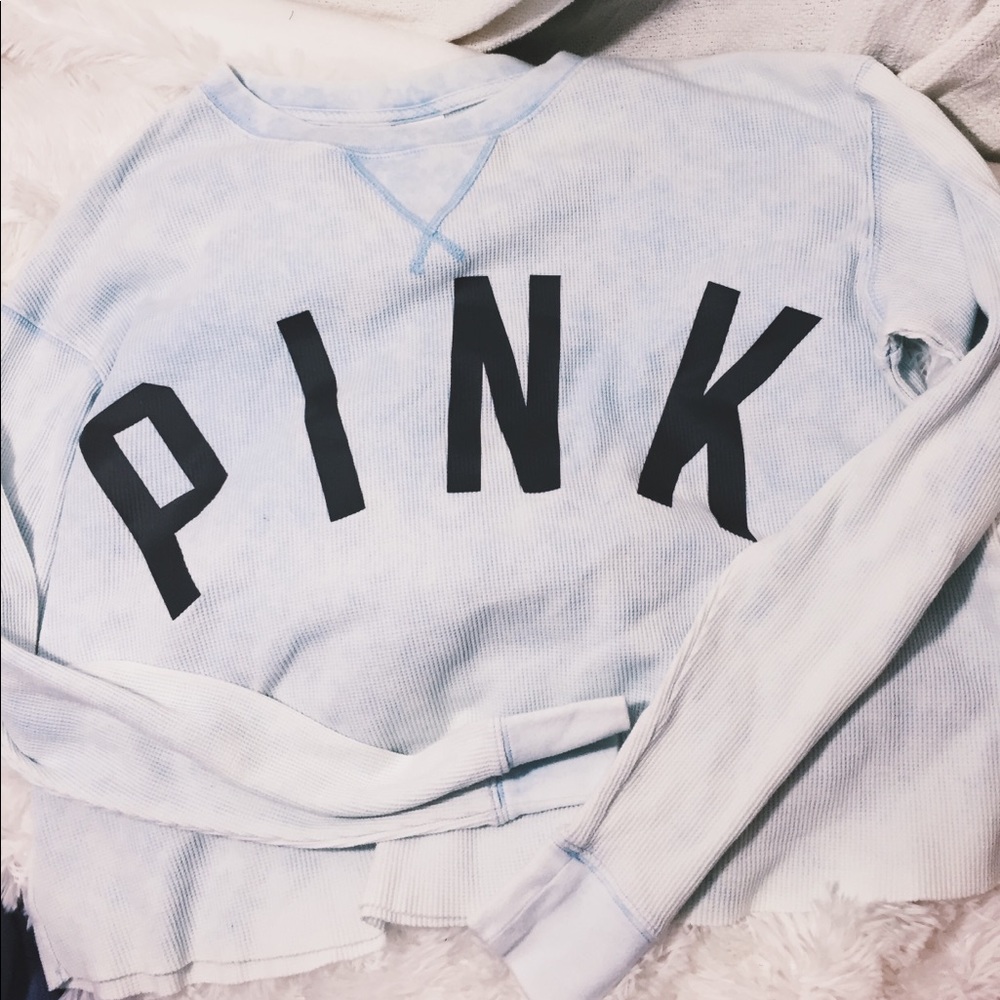 💫 vs pink blue bleached cropped thermal 💫